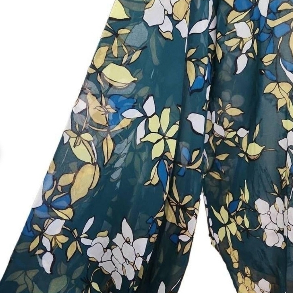 Floral Sheer Blouse Green - Picture 4 of 5